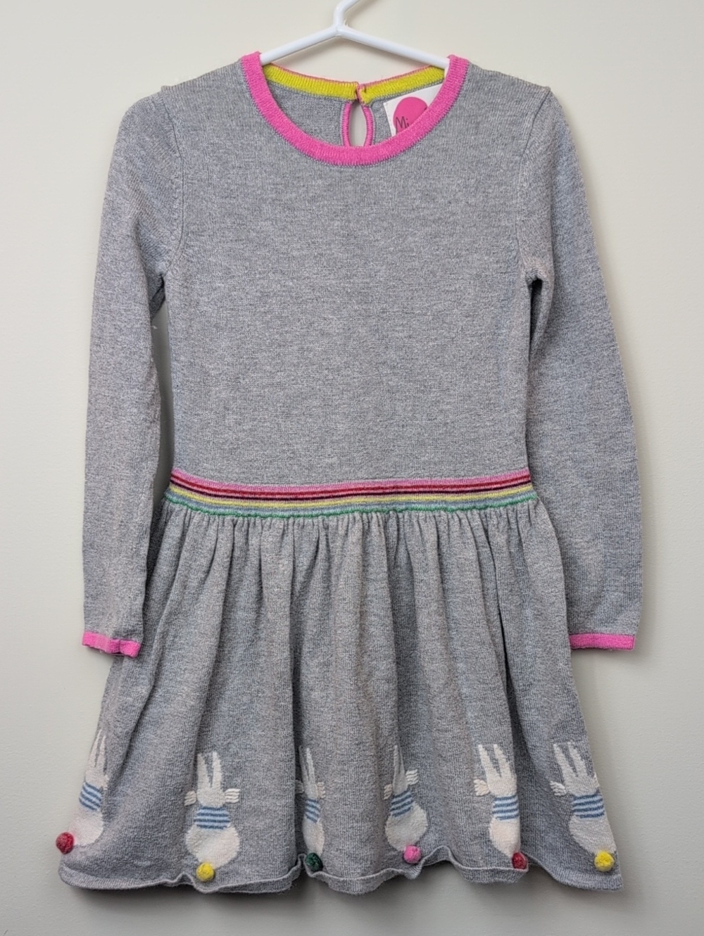 Mini Boden Knit Bunny Dress 3-4Y GUC